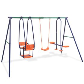 Swing Set with 5 Seats Orange