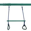 Swing Set with Gymnastic Rings and 4 Seats Steel