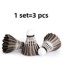 HighQuality TubePacked Badminton Shuttlecocks Ideal for Recreation Training and Competitions (Color: Black)