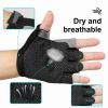 Breathable Fitness Gloves Gym Weightlifting Thin Non-slip Half Finger Cycling Gloves Equipment Yoga Bodybuilding Training Sports Pink Color